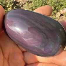 80g Natural Rainbow Cat's eye Obsidian palm Crystal Healing gift decor picture