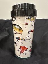 Fathers Day Thermo-Serv Fishing Lures Hooks Travel Tumbler Jon Q Wright Art NEW picture
