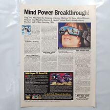 1994 VINTAGE ZYGON VIRTUAL REALITY LEARNING PROGRAM WITH CDS PRINT AD picture