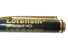 Hard to Find Black & Gold Lotensin Drug Rep Pharmaceutical Metal Pen Clicker #23 picture