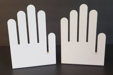 Rare Vintage 1970s Spectrum Division Designs White Hands Metal Abstract Bookends picture
