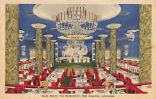 Blue Room, The Roosevelt Hotel, New Orleans, Louisiana, Early Postcard, Unused  picture
