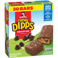 Quaker Chewy Dipps Chocolate Chip Granola Bars, 1.09 oz 30 Count picture