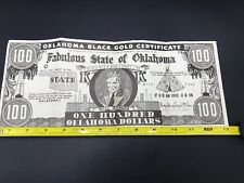 1953 Oklahoma Black Gold Certificate Features Will Rogers Baxter Lane Co. Rare picture