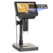 TOMLOV Digital Microscope Coin Microscope 4.3" LCD with Weighing Scale g /oz /ct picture