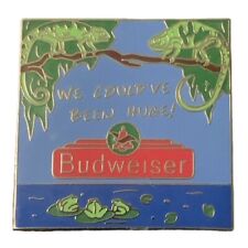 Vintage Anheuser-Busch Budweiser Lizards We Could Have Been Huge Souvenir Pin picture