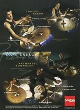 2005 Print Ad Paiste Dark Energy Drum Cymbals w Tobias Ralph, Nathaniel Townsley picture