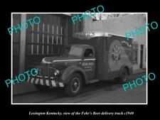 OLD 8x6 HISTORIC PHOTO OF LEXINGTON KENTUCKY THE FEHRS BEER TRUCK c1940 picture