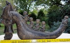 RARE EARLY 19th CENTURY LARGE BATAK CANNIBAL INDONESIAN TRIBAL CARVED SERPENT picture