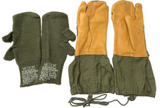 USGI Cold Weather Trigger Finger Mittens w Inserts Lanyard M1965 OD MEDIUM MINT picture