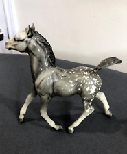 Vintage Breyer Running Foal Glossy Grey Appaloosa FLAW picture