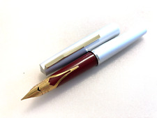 Japanese  GE vintage short  fountain pen deep red axis with  ink sac picture