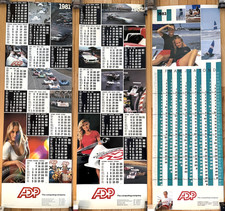 Lot of 3 ADP Automatic Data Processing Calendar Posters 1981 1982 1983 picture