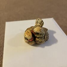 Vintage 1985 ENESCO Two Small Brown Baby Bird Figurine picture