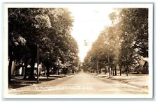 Olivet Michigan MI RPPC Photo Postcard Up The Hill Olivet College c1938 Vintage picture