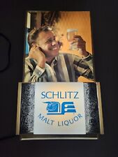 Vintage 1960's Rare Schlitz Malt Liquor Man Plastic Light Up Beer Sign Works picture