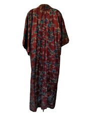 Beautiful Vintage Japanese Silk Meisen Full Kimono Long Robe w sash Sm Med picture