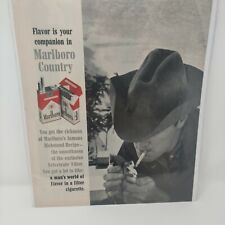 1963 Vintage Marlboro Advertisement Marlboro Man Cowboy Flavor  picture