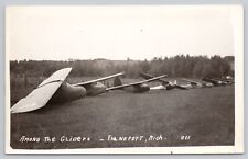 Frankfort Michigan, Among the Gliders, Vintage RPPC Real Photo Postcard picture