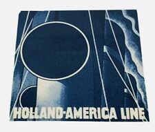 Holland America Line Ship Blue Delft Tile Coaster Royal Goedewaagen Vintage  picture