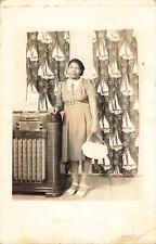 1940s RPPC African American Black Woman Studio Photo Postcard Radio Post Rare picture