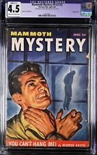 Mammoth Mystery Pulp April 1947 Hanging Cover CGC 4.5 Restored Graded Pulp PCH picture
