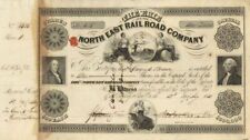 Erie and North East Railroad Co. - 1850's-60's dated Railway Stock Certificate - picture