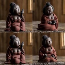 4 Pcs Chinese Zi Sha Sand Geisha Girl Statue Figure Decor picture