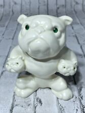 Vintage Roselane Pottery  Bulldog  Holding Puppies Figurine Standing MCM picture