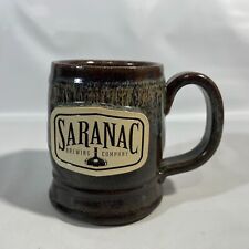 SUNSET HILL Stoneware Mug Saranac Brewing Company Handmade USA picture