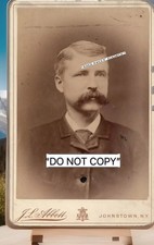 Authentic Wyatt Earp Cabinet Card Antique Photo. 97% Face Recognition Match. picture