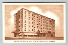 Chanute KS-Kansas, Hotel Tioga, Advertisement, Antique Vintage Souvenir Postcard picture