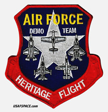USAF HERITAGE FLIGHT DEMO TEAM-F-16- F-22 -F-35- A-10 -ORIGINAL-COLOR-VEL PATCH picture