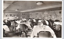 STEAMSHIP INTERIOR europa norddeutscher lloyd bremen real photo postcard rppc picture