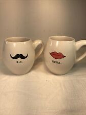 Vintage Magenta Exclusive His Hers Barrel Mugs (Not marked Rae Dunn) picture