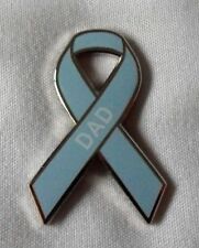 *NEW* Stomach Cancer ' DAD ' Awareness ribbon enamel periwinkle badge / brooch.  picture