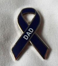 Huntington's Disease ' DAD '  Awareness ribbon enamel badge / brooch. picture