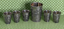 Karshi Jerusalem Motif Kiddush Fountain Cup & 6 Small Cups picture