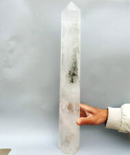 6.93lb Natural Clear Green Ghost Quartz Crystal Obelisk Wand Point Healing picture
