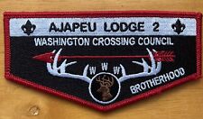 2016 OA Ajapeu 2 Brotherhood Pocket Flap Patch Washington Crossing Council BSA picture
