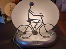 Vintage Solar Power by Ishiguro - Motion Man Pedaling Bicycle Table Lamp picture