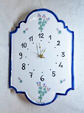 Vintage Williams Sonoma Thymus Hand Painted Porcelain Wall Clock Made in Italy picture