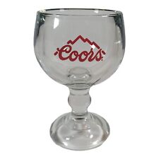 Coors Beer Vintage Chalice Heavy Clear Glass Goblet Fish Bowl Breweriana picture