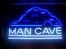Man Cave Mountain 24"x20" Neon Sign Lamp Real Glass Gift Show Collection Artwork picture