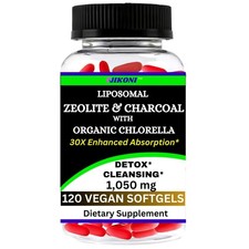 Nikoni Liposomal Zeolite, Activated Charcoal  Organic Chlorella, Supports Ful... picture