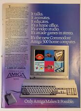Vintage 1980s COMMODORE AMIGA 500 Computer System Magazine Advertisement picture