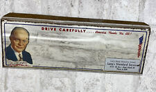 VERY RARE PRESIDENTIAL 1954 DWIGHT D. EISENHOWER CAR VANITY MIRROR SAFE DRIVING picture