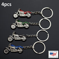 4pcs - 3D Simulation Model Motorcycle Keychain Key Chain Ring Keyring - 4 Colors picture