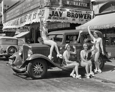 Vintage 1932 Photo - Showgirls with Essex Super Six Car at El Capitan Theatre picture