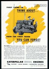 1945 Caterpillar diesel tractor engine photo vintage trade print ad picture